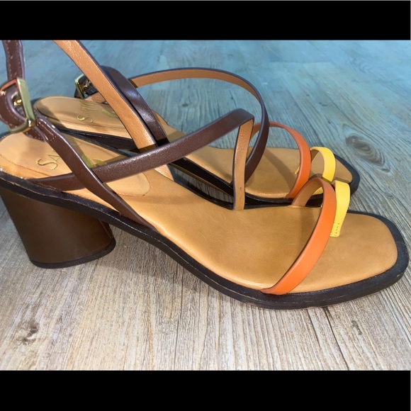 Franco Sarto Rache Strappy Leather Sandals size 9 - Picture 2 of 4